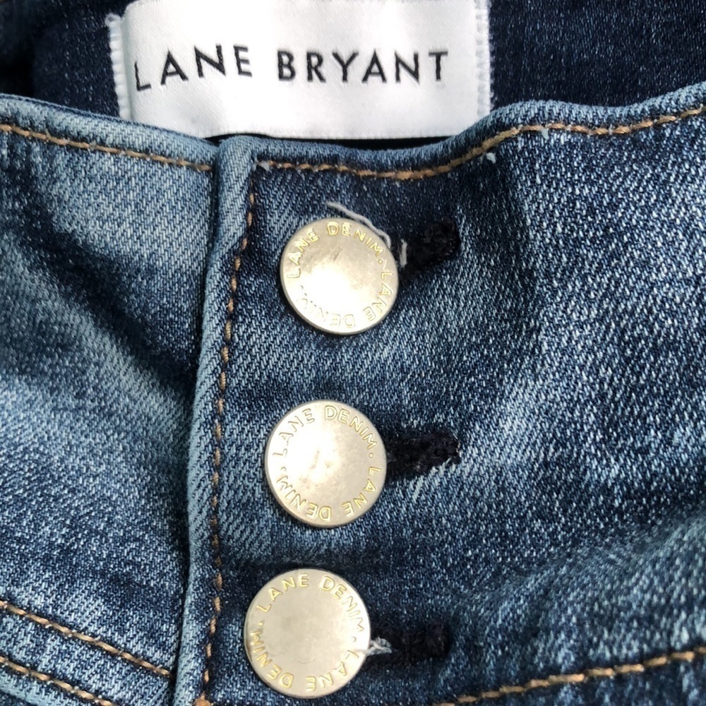 Lane Bryant High Rise Denim Jegging Flex Magic Waistband Distressed Size 18 - Picture 4 of 12